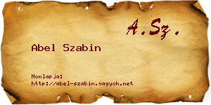 Abel Szabin névjegykártya